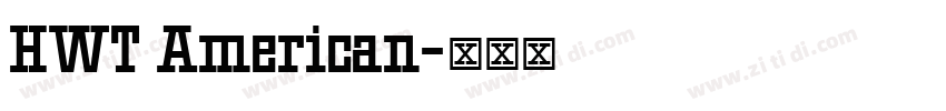 HWT American字体转换